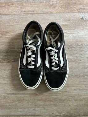 Vans Black & White Low-Top Skate Sneakers